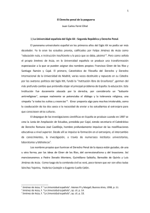 1 El Derecho penal de la posguerra Juan Carlos Ferré Olivé 1) La