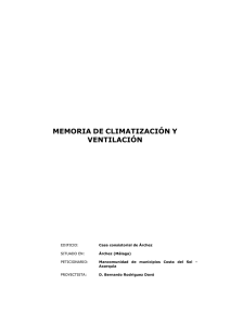 MEMORIA DE CLIMATIZACIÓN Y VENTILACIÓN