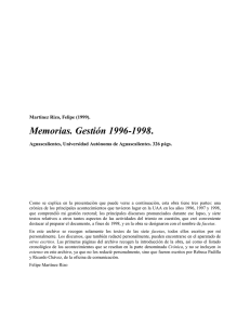 Memoria 1996-1998.