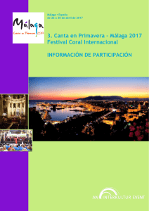 3. Canta en Primavera – Málaga 2017 Festival Coral Internacional