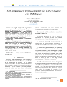 Web Semántica y Representación del Conocimiento con Ontologías