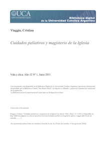 Cuidados paliativos y magisterio de la Iglesia