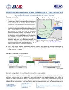 GUATEMALA Perspectiva de la Seguridad Alimentaria Febrero a