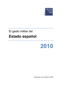 La despesa militar de l`Estat espanyol