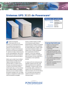 Sistemas UPS 3115 de Powerware®