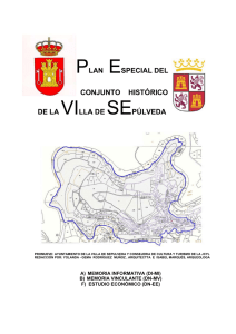 plan especial del conjunto histórico de la villa de sepúlveda