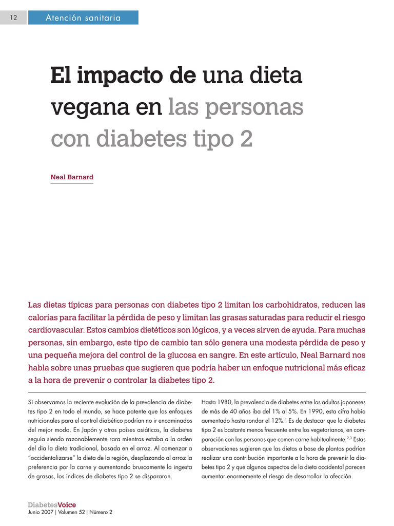 dieta vegetariana para diabeticos tipo 2
