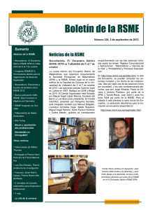 Boletín electrónico nº 324 - Real Sociedad Matemática Española
