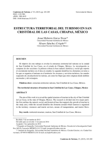 estructura territorial del turismo en san cristóbal de las casas
