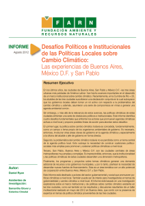 Desafíos Políticos e Institucionales de las Políticas Locales sobre