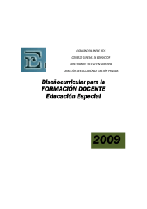 FORMACIÓN DOCENTE Educación Especial