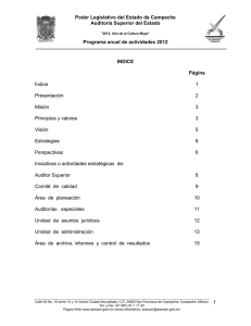 Ejercicio Fiscal 2012 - Auditoría Superior del Estado de Campeche