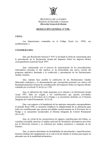 Res. Gral. N° 09/1998 - Dirección General de Rentas Dirección