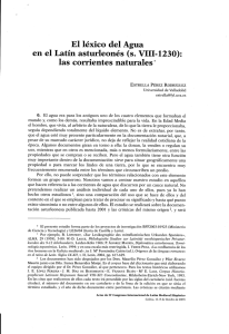 El léxico del Agua en el Latín asturleonés (s. VIII
