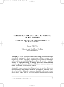 pdf Terrorismo y violencia en "La paz perpetua", de Juan Mayorga