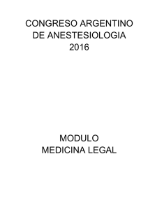 congreso argentino de anestesiologia 2016 modulo medicina legal