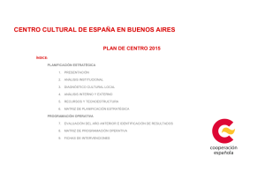 Plan de Centro de 2015 del CCE en Buenos Aires