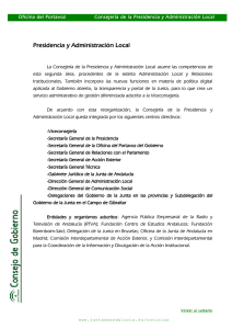Estructura de las 13 consejerías de la Junta de Andalucía