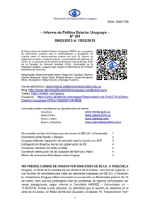 – Informe de Política Exterior Uruguaya – Nº 391 09/03/2015 al 15