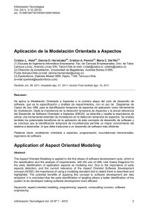 Aplicación de la Modelación Orientada a Aspectos Application of