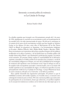 Autonomía y economía política de resistencia en Las Cañadas de