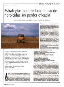 Estrategias para reducir el uso de herbicidas sin perder eficacia