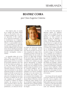 Semblanza de Beatriz Coira por Clara Eugenia Cisterna La puna