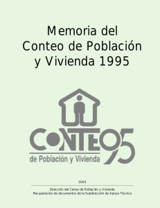 Memoria del Conteo de Población y Vivienda 1995