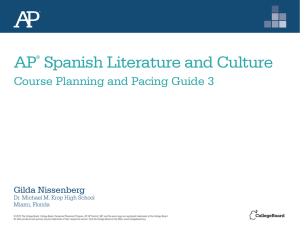 AP Spanish Literature and Culture Course Planning and Pacing