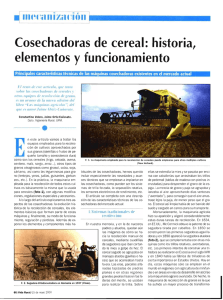 Cosechadoras de cereal: historia, elementos y funcionamiento