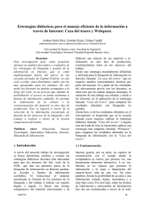 Estrategias didácticas para el manejo eficiente de la información a