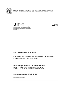 UIT-T Rec. E.507 (11/88) Modelos para la previsión del tráfico
