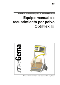 Equipo manual de recubrimiento por polvo OptiFlex B