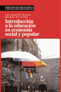 Introducción a la educación en economía social