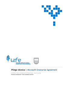 Pliego técnico | Microsoft Enterprise Agreement