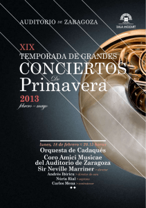 Orquesta de Cadaqués Coro Amici Musicae del Auditorio de Zaragoza