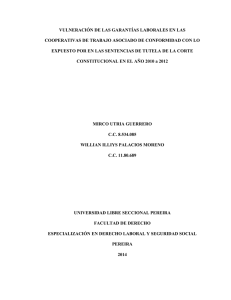vulneración de las garantías laborales en las cooperativas de