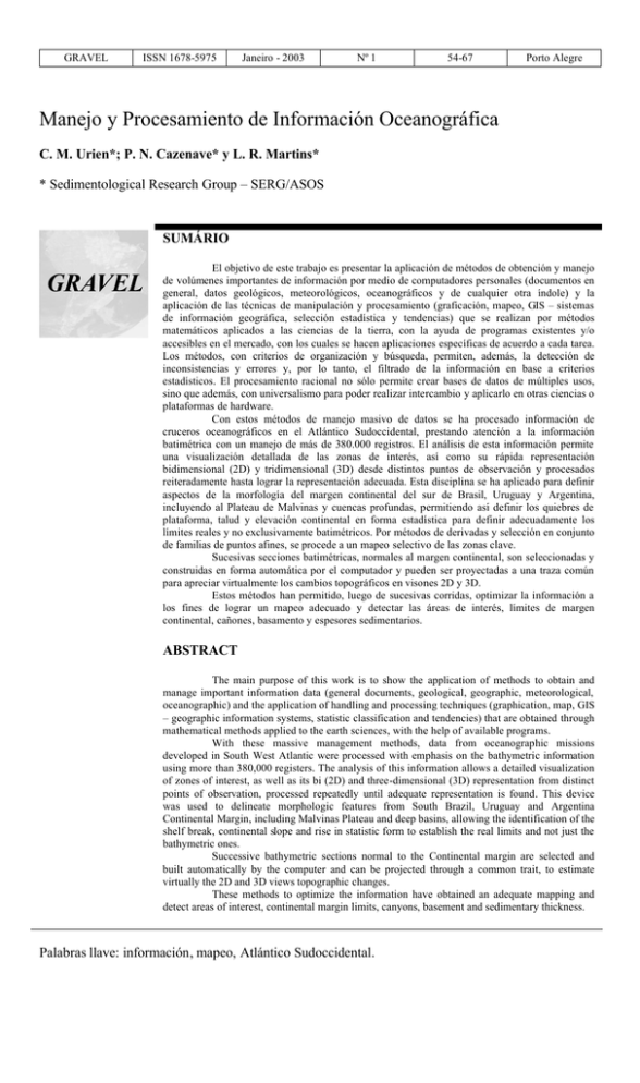 Manejo y Procesamiento