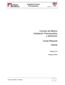 Correos de México Instalación Prerrequisitos y Aplicación Guías