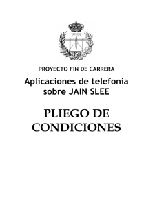 PLIEGO DE CONDICIONES