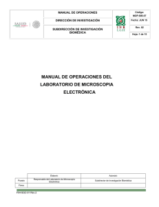 manual de operaciones del laboratorio de microscopia electrónica