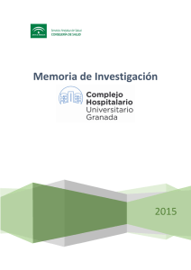 Memoria 2015 - Hospital Universitario Virgen de las Nieves