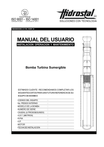 Manual Bomba Turbina Sumergible
