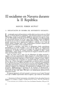 El socialismo en Navarra durante la II República.