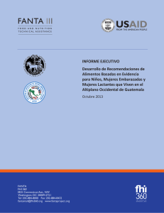 INFORME EJECUTIVO - Food and Nutrition Technical Assistance III