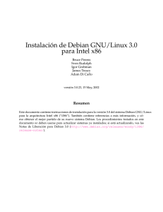 Instalación de Debian GNU/Linux 3.0 para Intel x86
