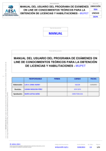 MANUAL DEL USUARIO DEL PROGRAMA DE EXÁMENES ON