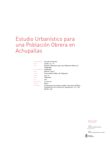 Estudio Urbanístico para una Población Obrera en Achupallas, 1954