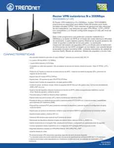 Router VPN inalámbrico N a 300Mbps