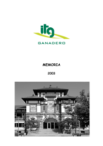 MEMORIA ITG GANADERO 2003